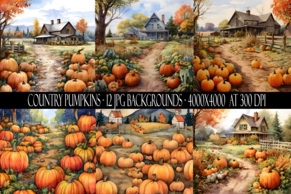 Country Pumpkin Backgrounds: Authentic Autumn Textures