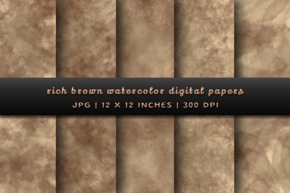 Elevate Your Designs with Rich Brown Watercolor Backgrounds