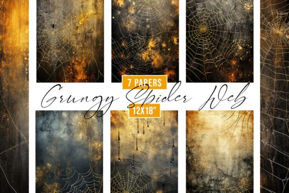 Elevate Your Projects with Grungy Spider Web Backgrounds