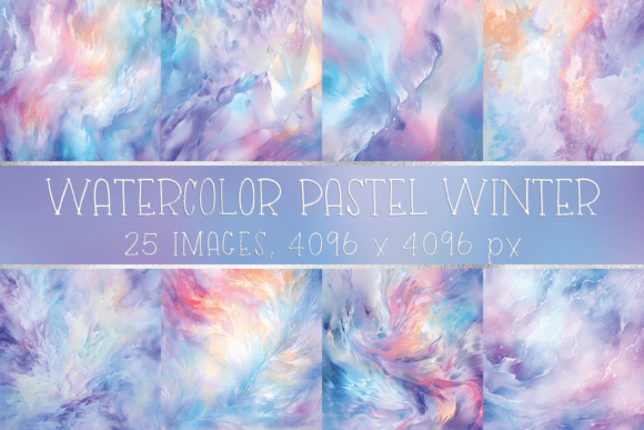 Elevate Your Winter Projects with Watercolor Pastel Backgrounds