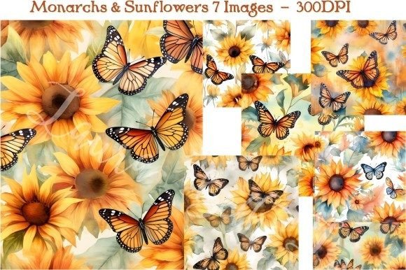 Monarch Butterfly Sunflower Backgrounds: Nature's Palette for Your Projects