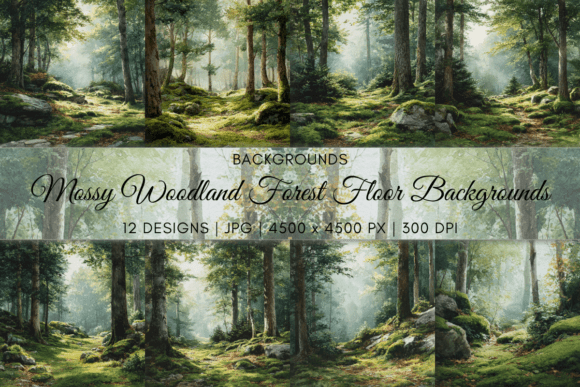 Mossy Woodland Forest Floor Backgrounds: Your Design Escape
