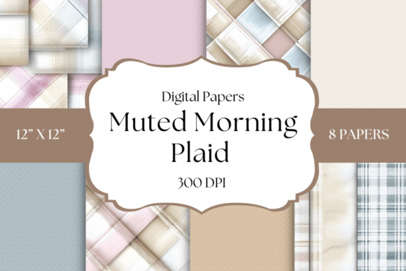 Muted Morning Plaid Backgrounds: A Gentle Foundation for Design