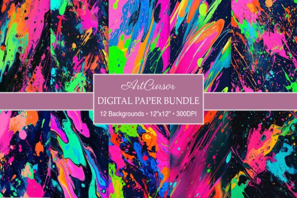 Neon Paint Splatter Backgrounds: A Designer's Guide