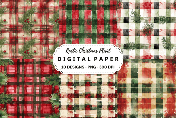Rustic Christmas Plaid Backgrounds for Authentic Holiday Design