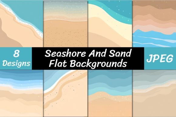 Seashore and Sand Flat Backgrounds: Your Go-To for Coastal Projects