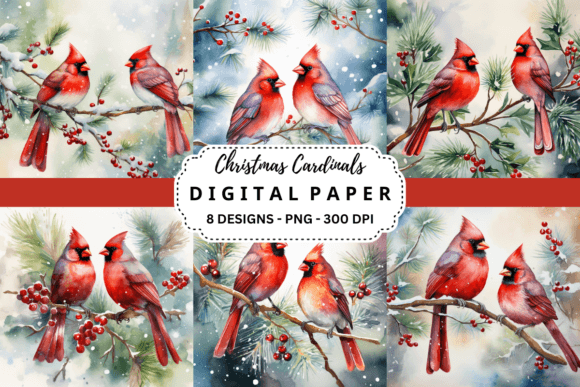 Stunning Christmas Cardinals Backgrounds for Your Holiday Projects