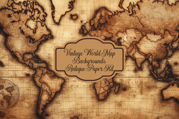 Timeless Aesthetic: Vintage World Map Backgrounds
