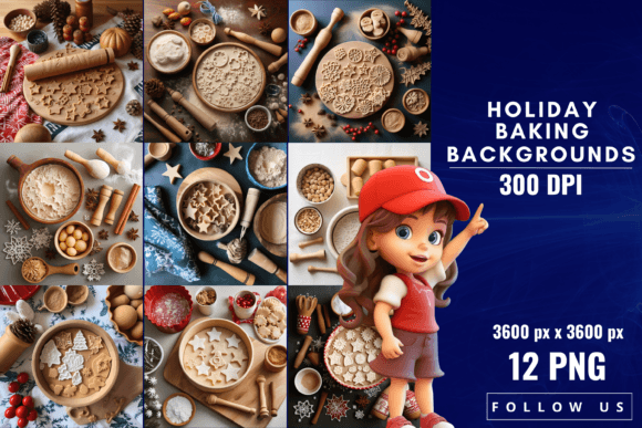 Transform Your Festive Designs with Holiday Baking Backgrounds