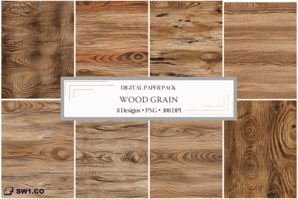 Warm Up Your Projects with Digital Paper Wood Grain Backgrounds