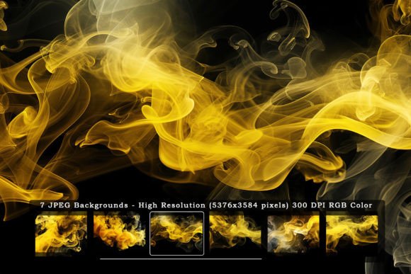 Yellow Black Smoke in Black Backgrounds: Bold Textures for Impact